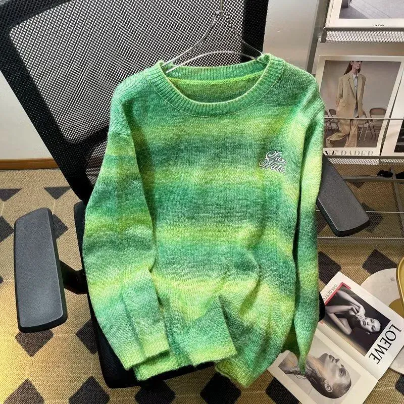 Tie-Dye Woolen Yarn Knitted Sweater