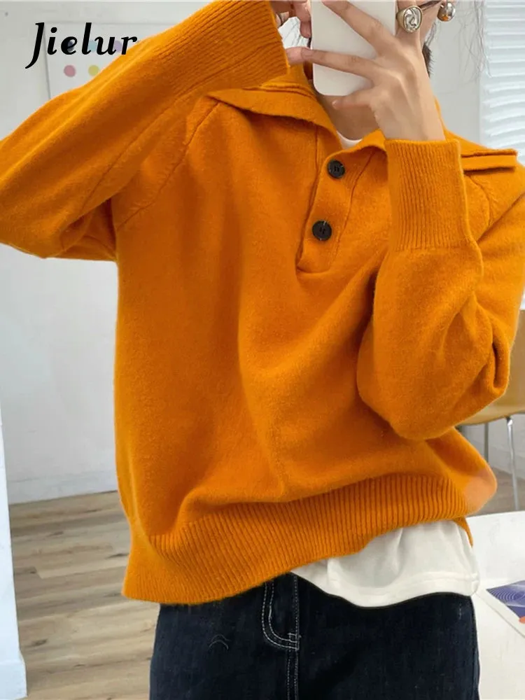 Turtleneck Autumn Winter Sweater Women Preppy New Elegant Thick Warm Knitted Pullover Loose Soft Basic Knitwear Jumper