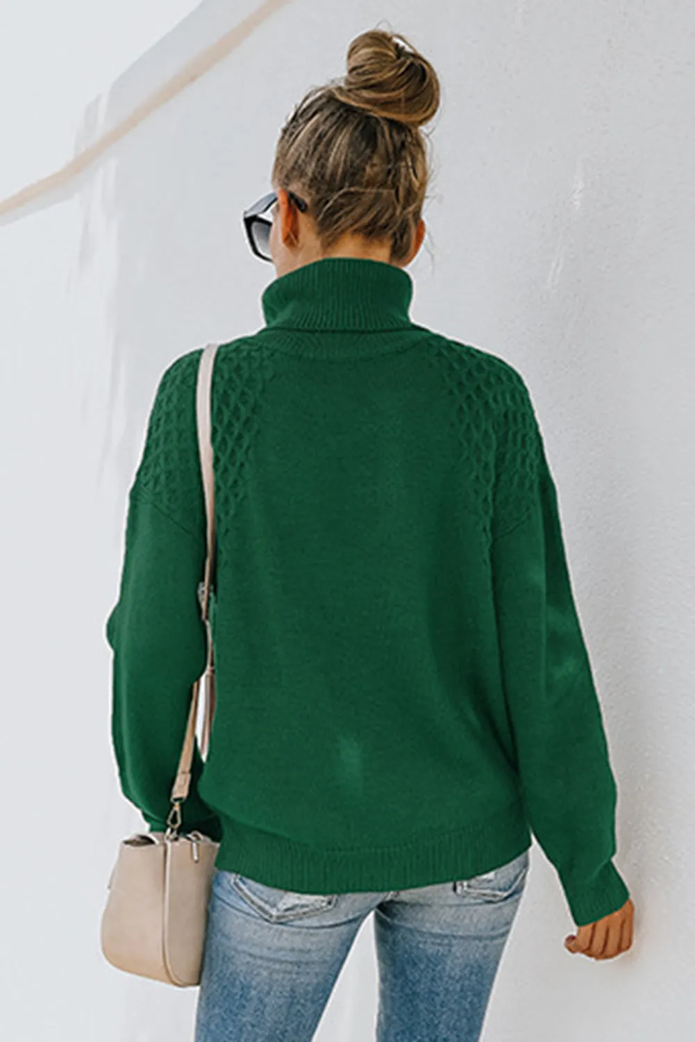 Turtleneck Knitted Pullover Sweater