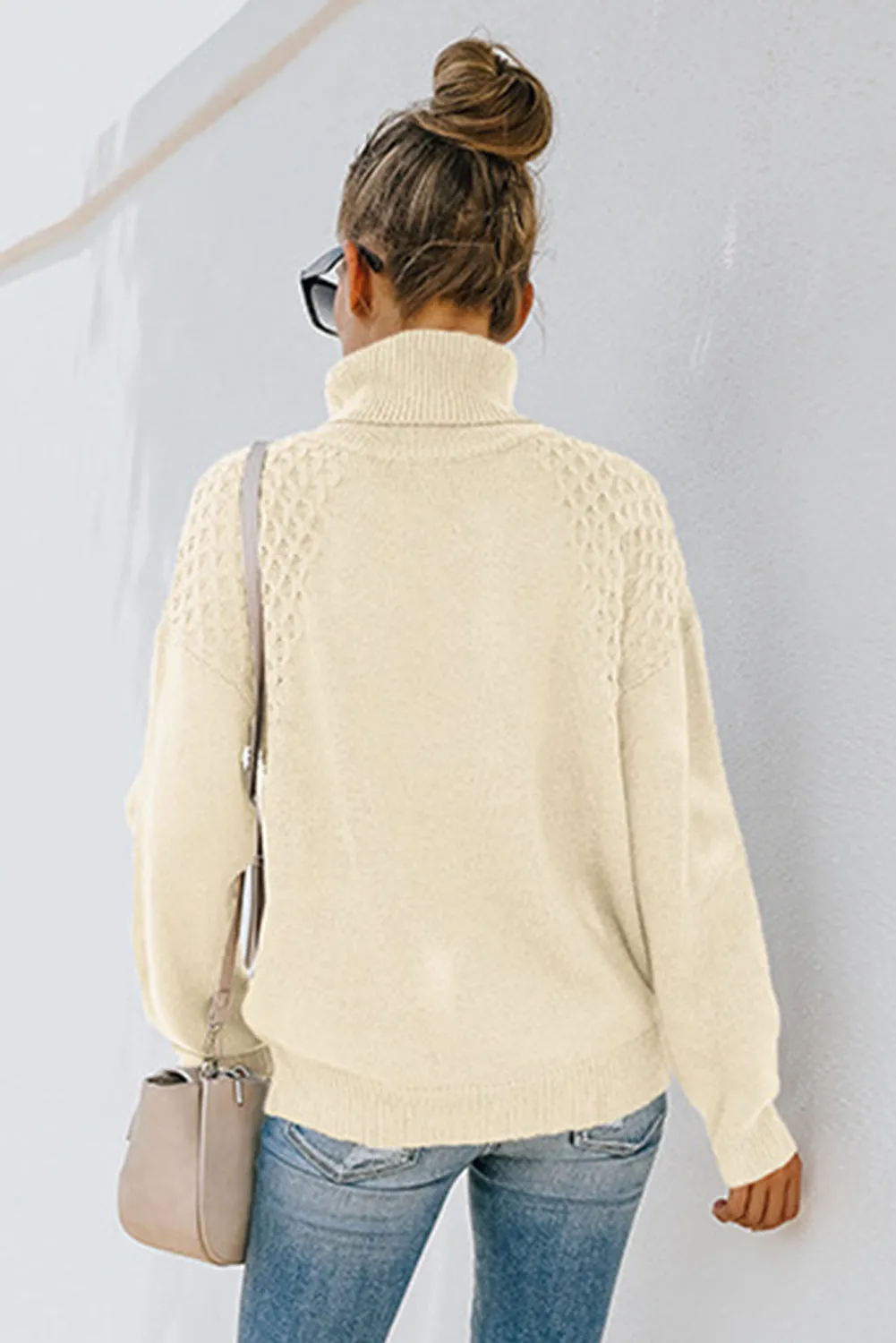 Turtleneck Knitted Pullover Sweater