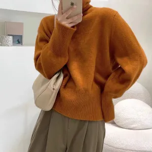 Uniwim 2000s fashion 2024 Winter New Korean Style Lazy Style Elegant Knitwear Fashionable Western Style Turtleneck Women's Pullover Sweater