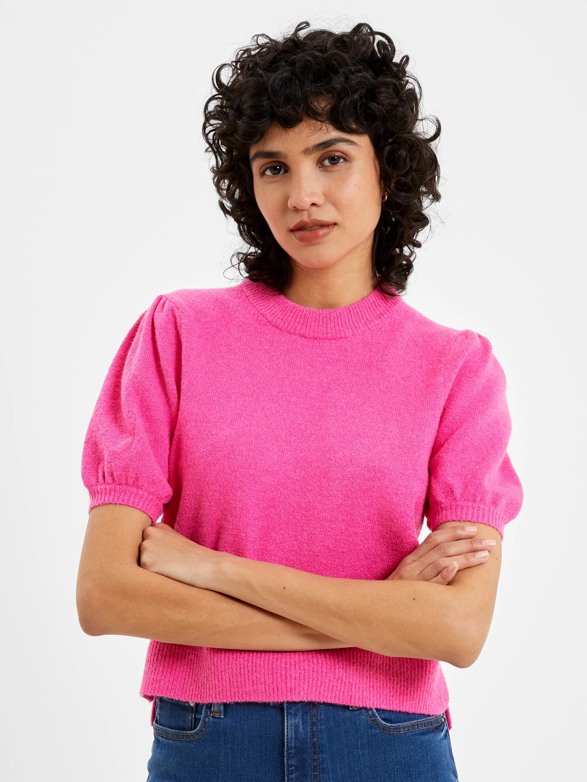 Vhari Ribbed Short Sleeve Sweater