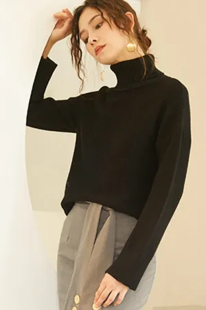 Women Loose And Comfortable Turtleneck Sweater