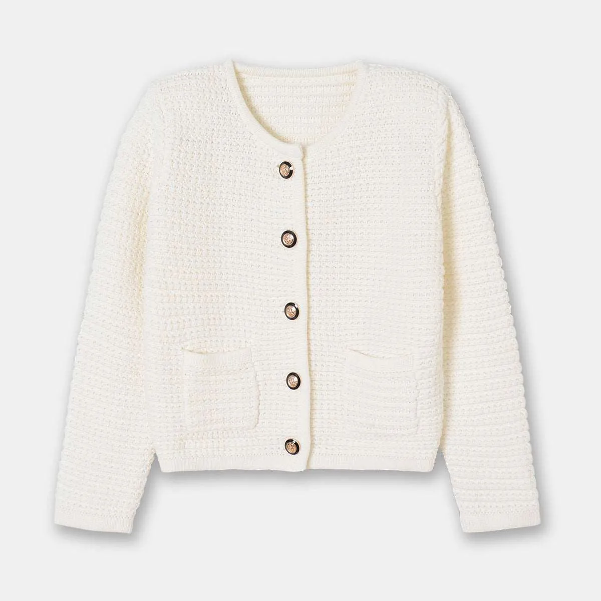 Women's Elegant Cotton Knit Cardigan