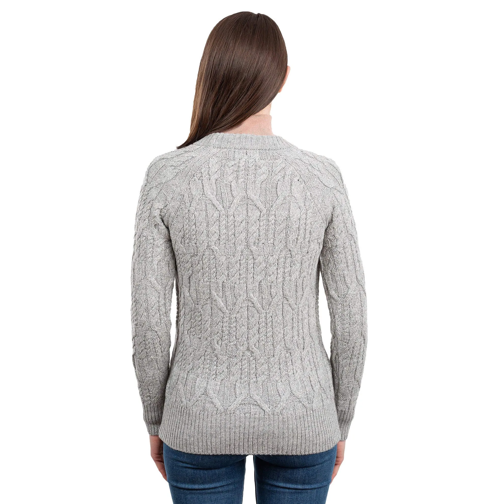 Women's Lambswool Crew Neck Irish Sweater