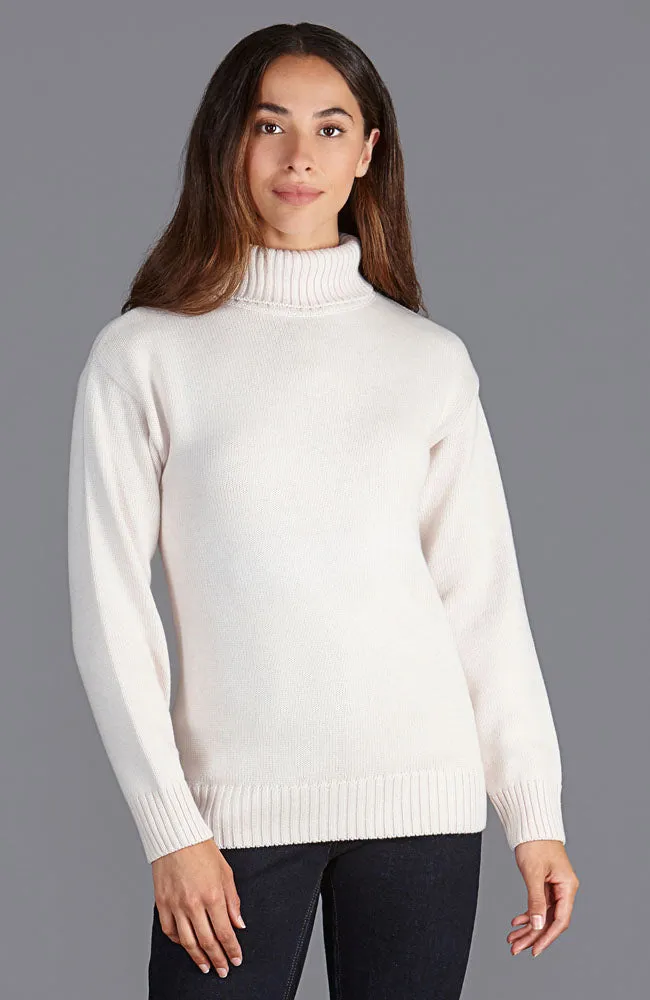 Womens Pure Cotton Lightweight Submariner Roll Neck Jumper