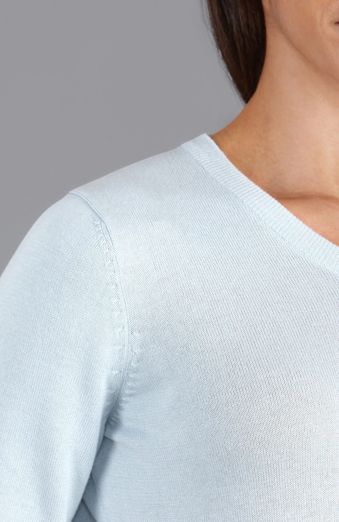 Womens Pure Cotton V-Neck Jumper