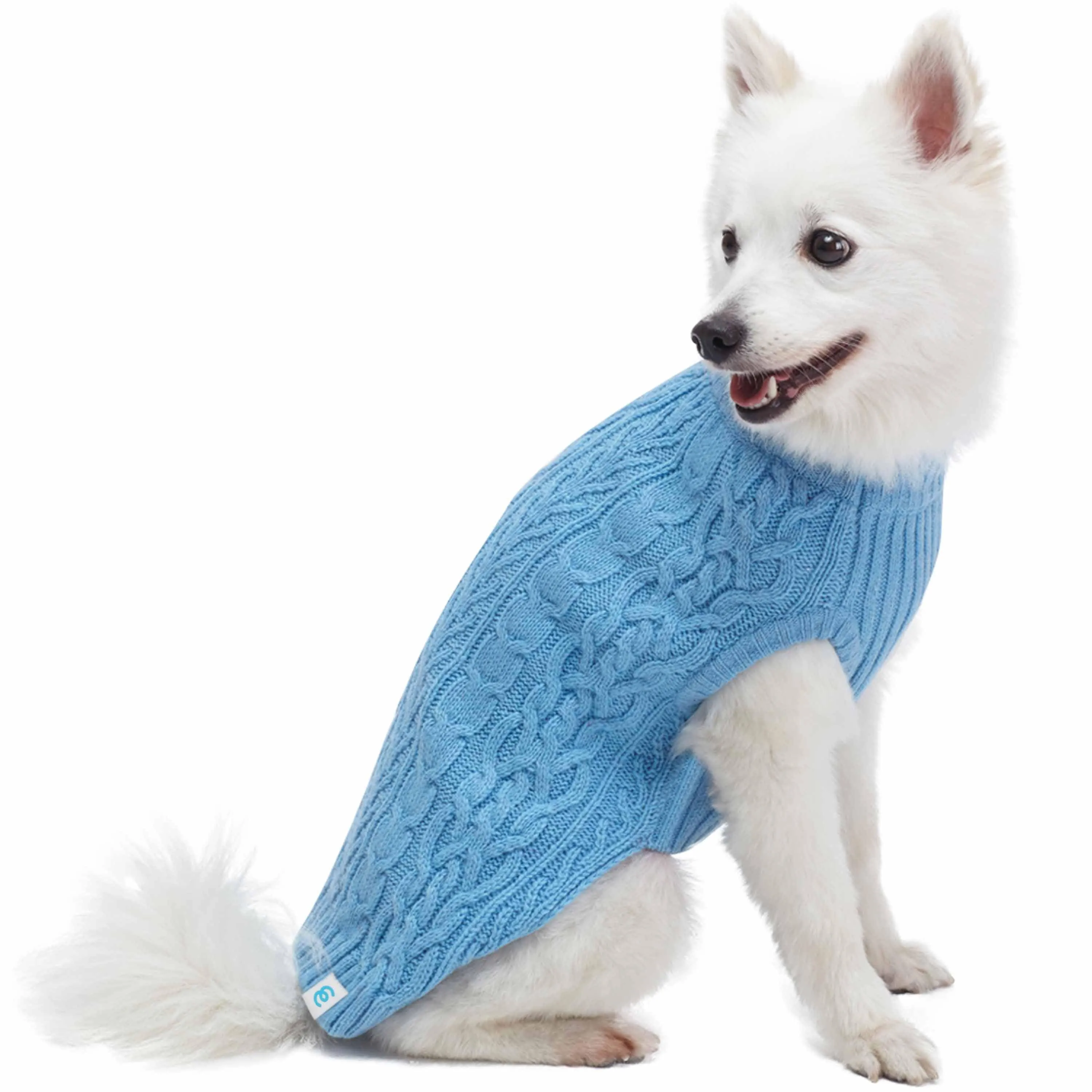 Wool Blend Cable Knit Dog Sweater